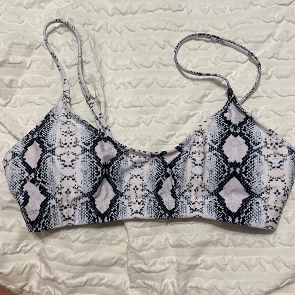 Snake print bikini top